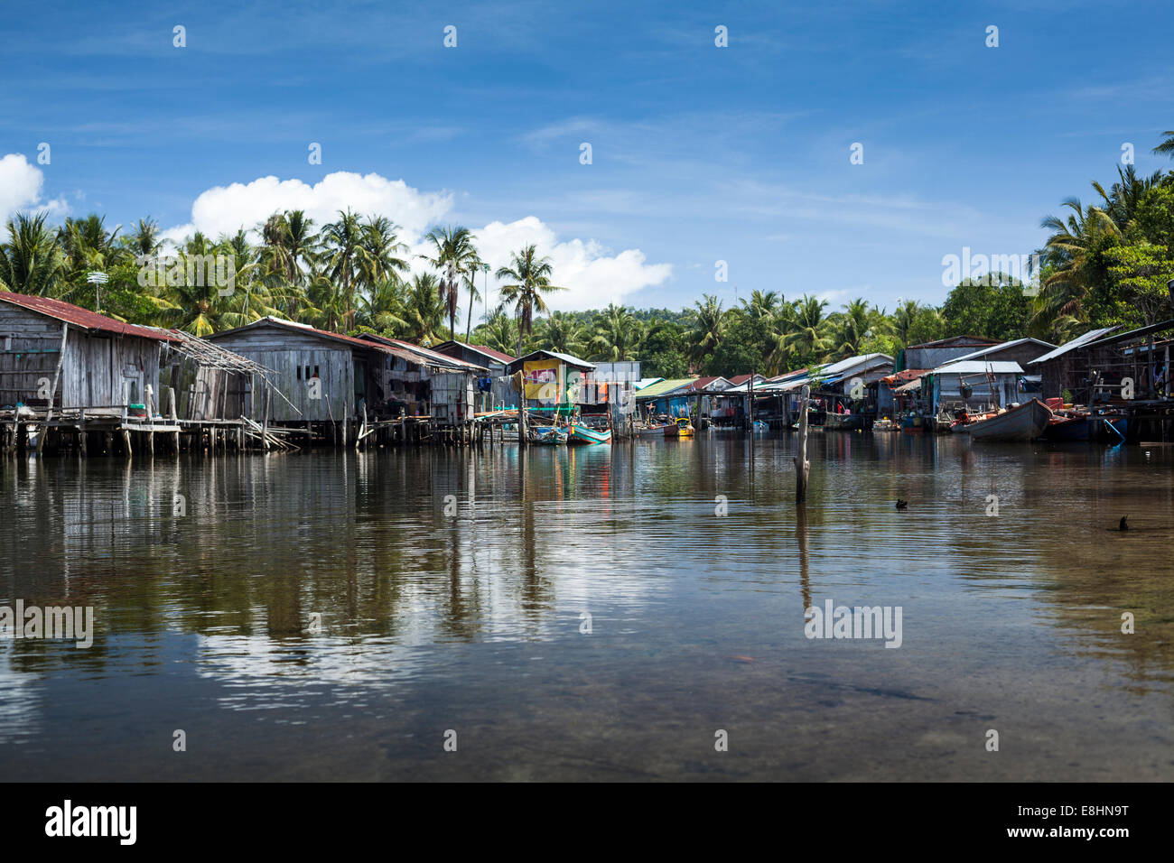 Riverside Houses in the Fishing Village of Prek Svay, Koh Rong Island ...