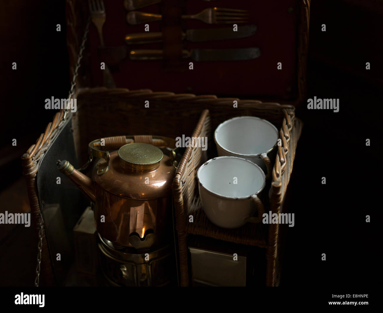 An old Victorian picnic set Stock Photo Alamy