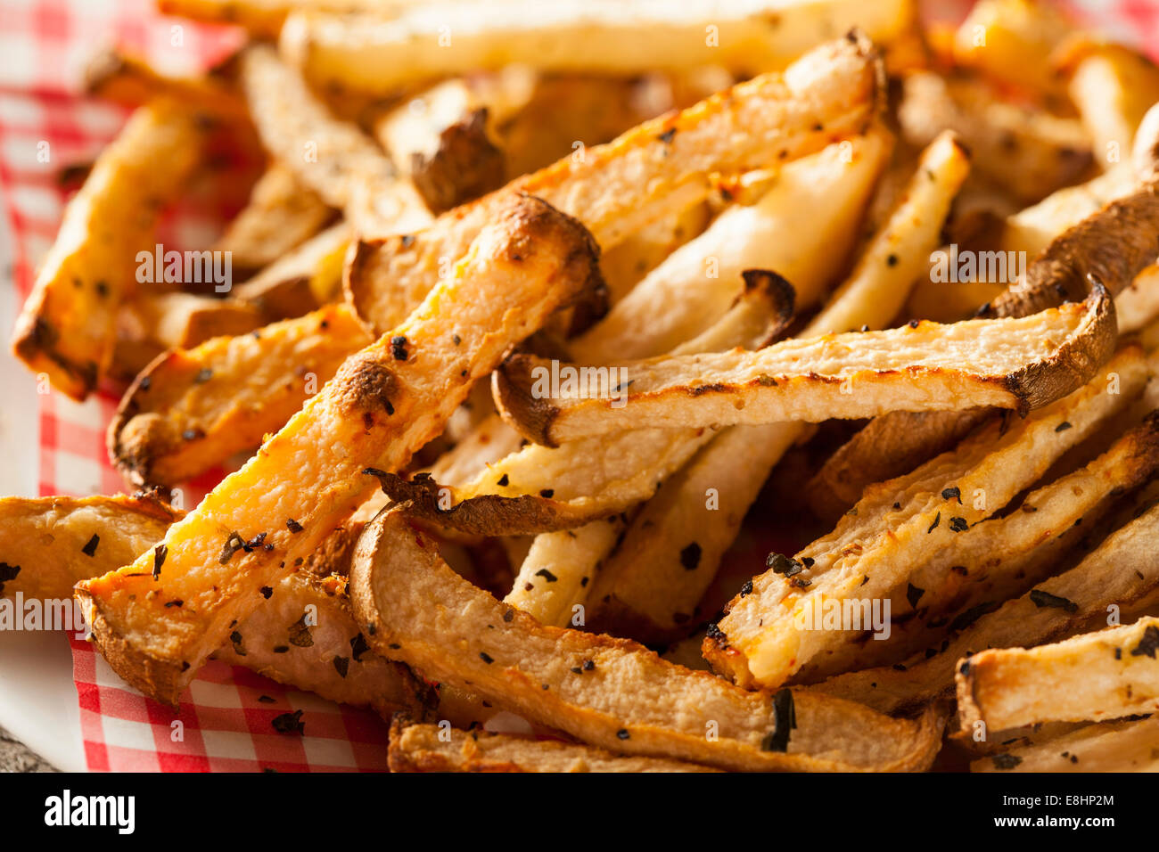 Healthy Organic Jicama Fries with Salt and Pepper Stock Photo Alamy