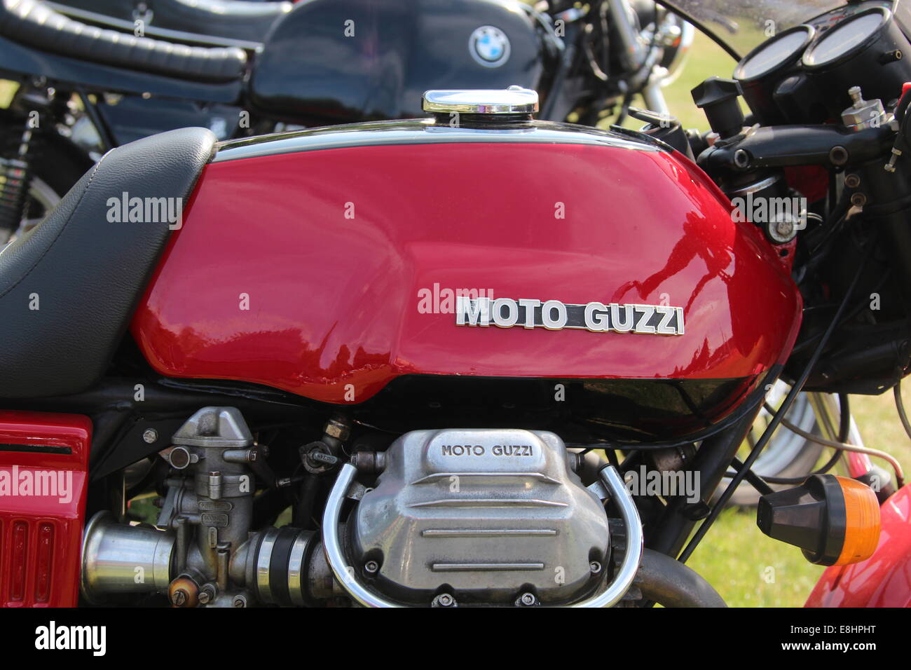 Petrol tank of a Moto Guzzi motorbike Stock Photo - Alamy