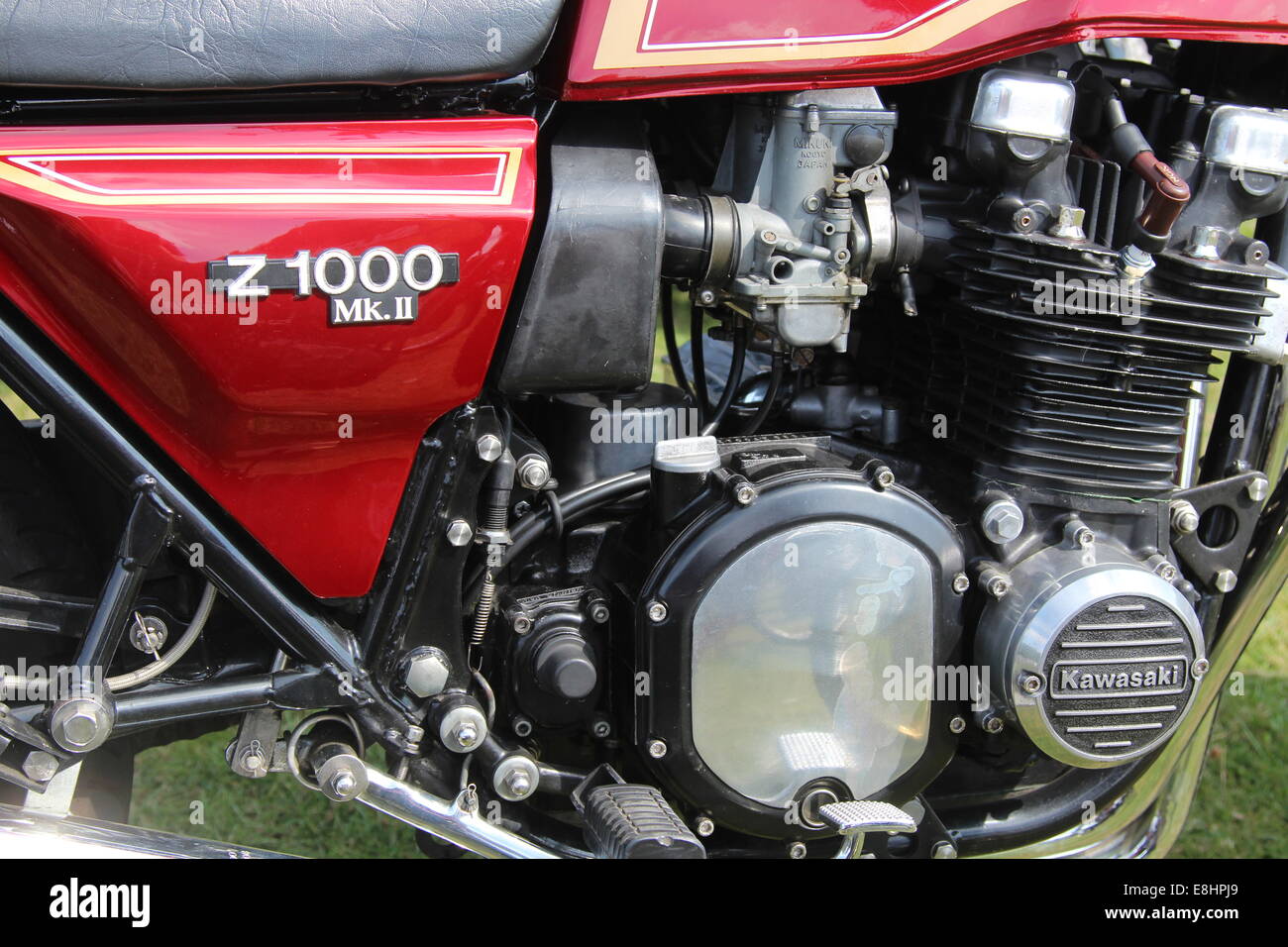 Black white and red photo of a Kawasaki z1000 Stock Photo - Alamy