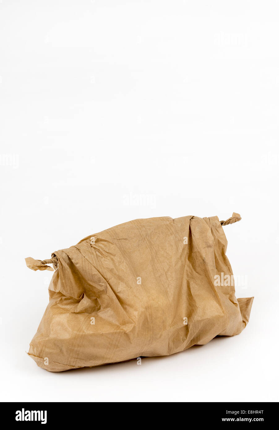 Brown paper bag from produce market Stock Photo