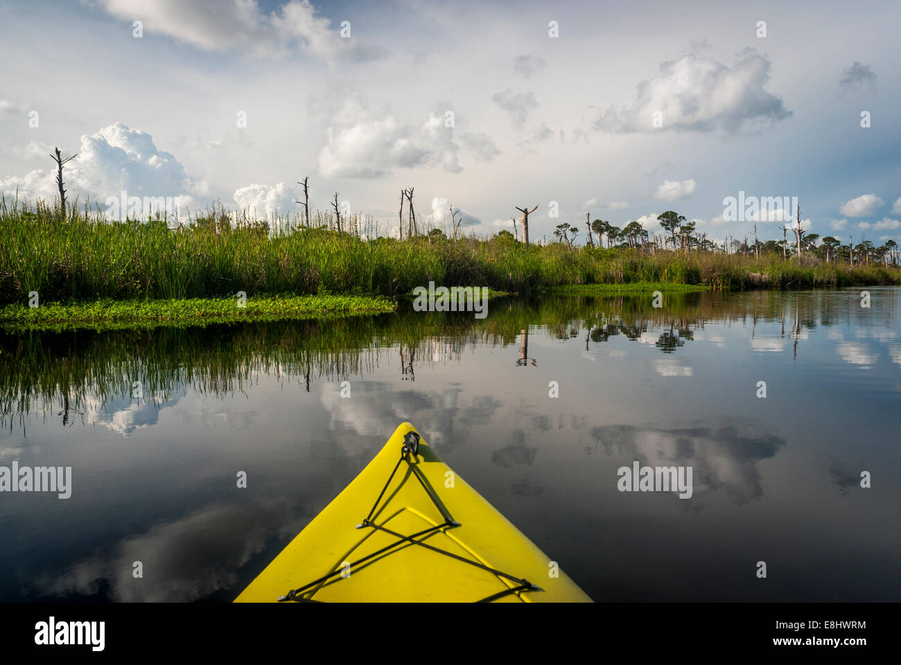 Kayaking in Middle Lake in Gulf State Park in Gulf Shores, Alabama