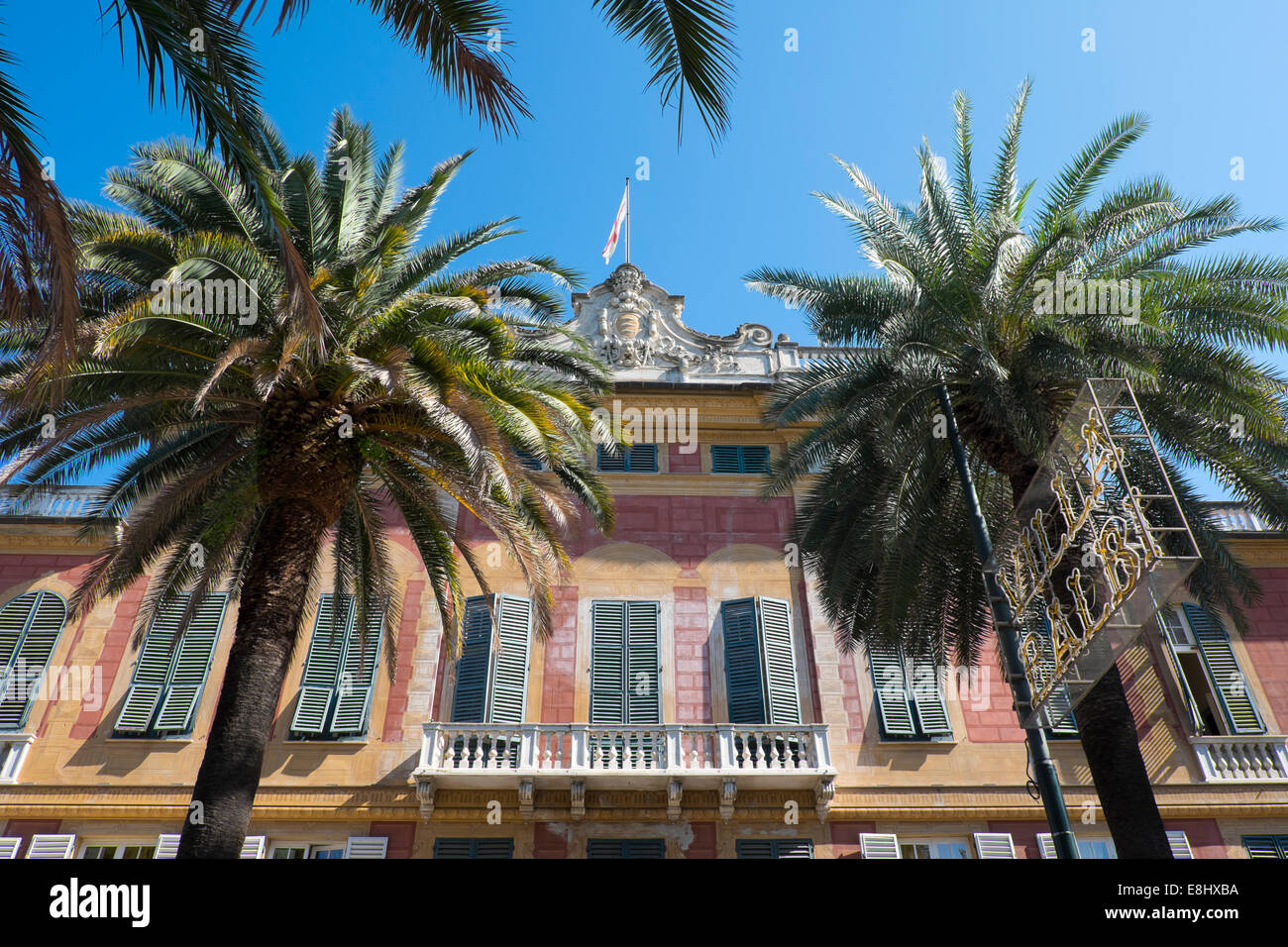 Facade of the Grand Hotel Villa Balbi, Sestri Levante, Liguria, Italy Stock Photo