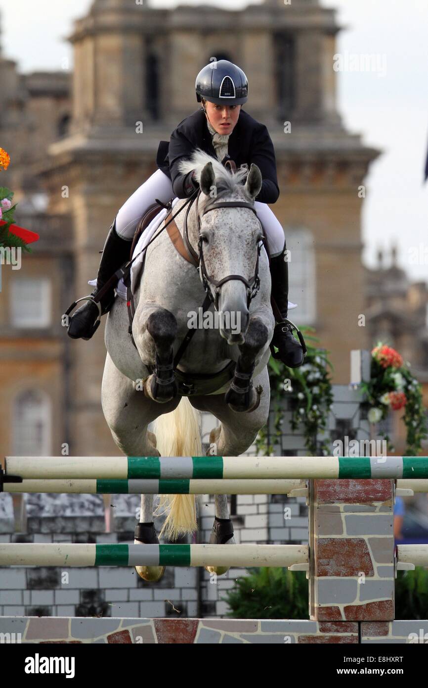 Imogen Murray on Tomgar Jess at Blenheim Palace Horse Trials 2014 Stock ...