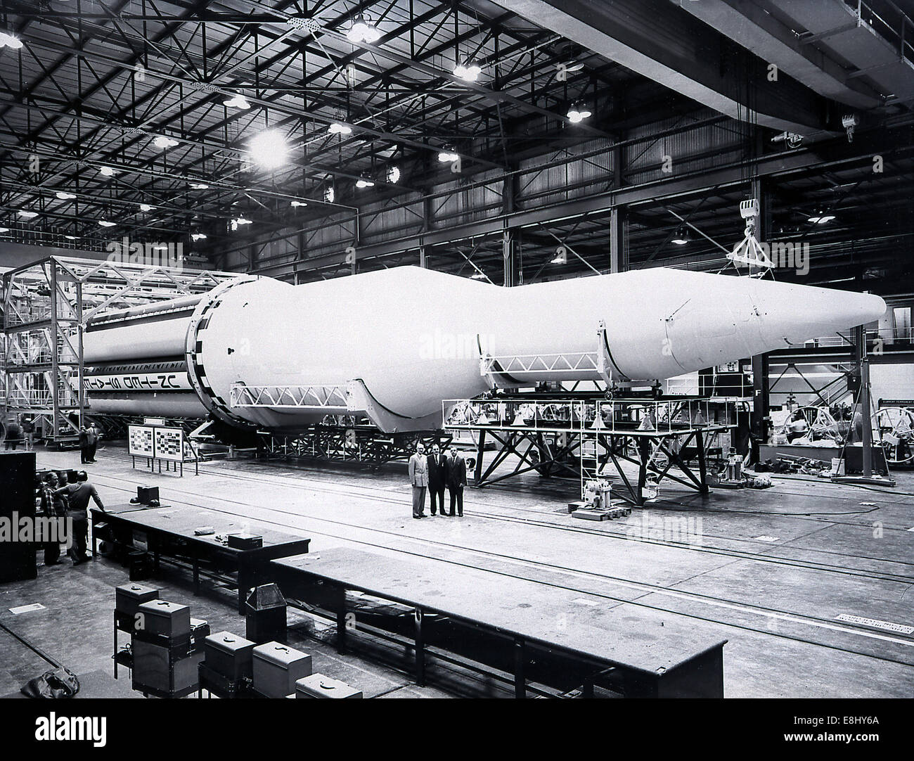 On October 27, 1961, the nation looked on as the first Saturn vehicle, SA-1, lifted off from Cape Canaveral and soared to an alt Stock Photo