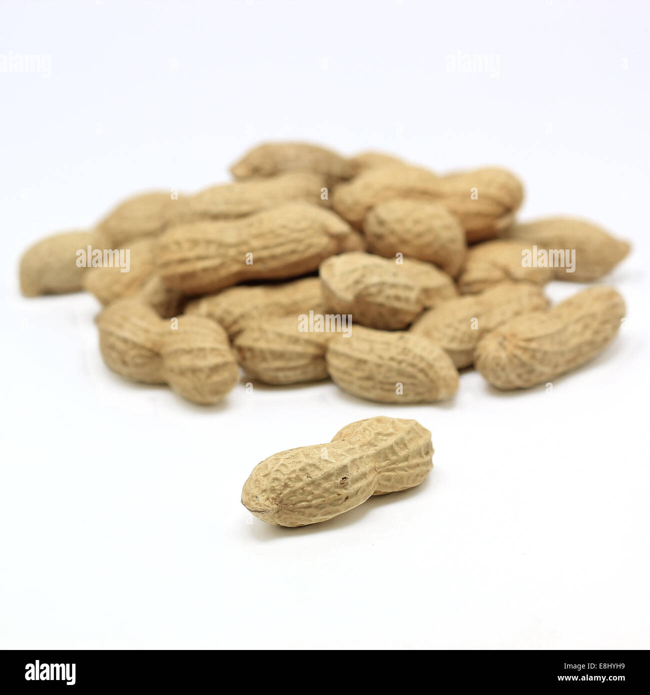 Dried peanut isolated on white background Stock Photo