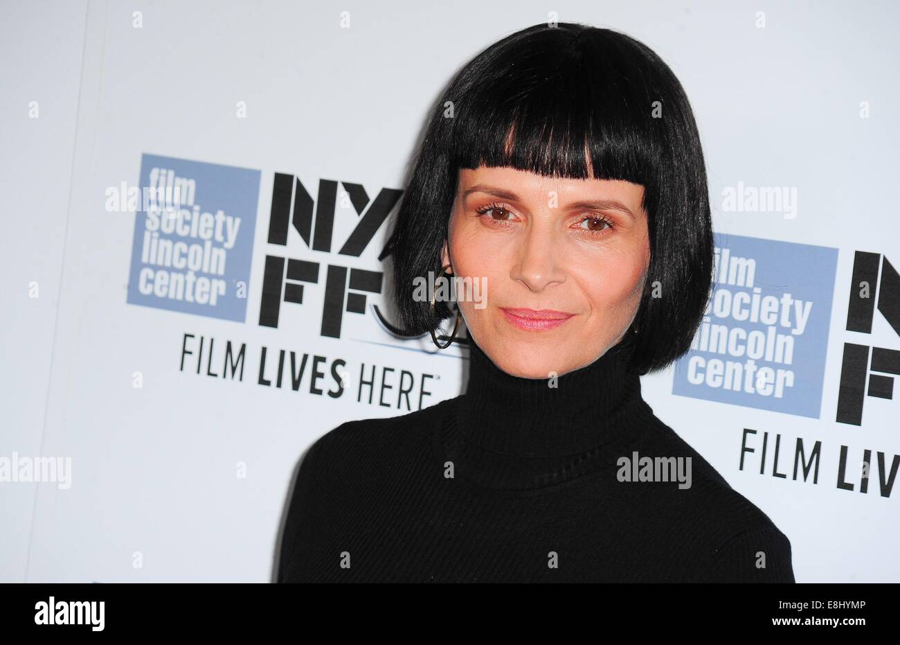 New York, USA. 8th October, 2014. Juliette Binoche at arrivals for CLOUDS OF SILS MARIA Premiere at the 52nd New York Film Festival, Alice Tully Hall at Lincoln Center, new, NY October 8, 2014. Photo By: Gregorio T. Binuya/Everett Collection/ Alamy Live News Stock Photo