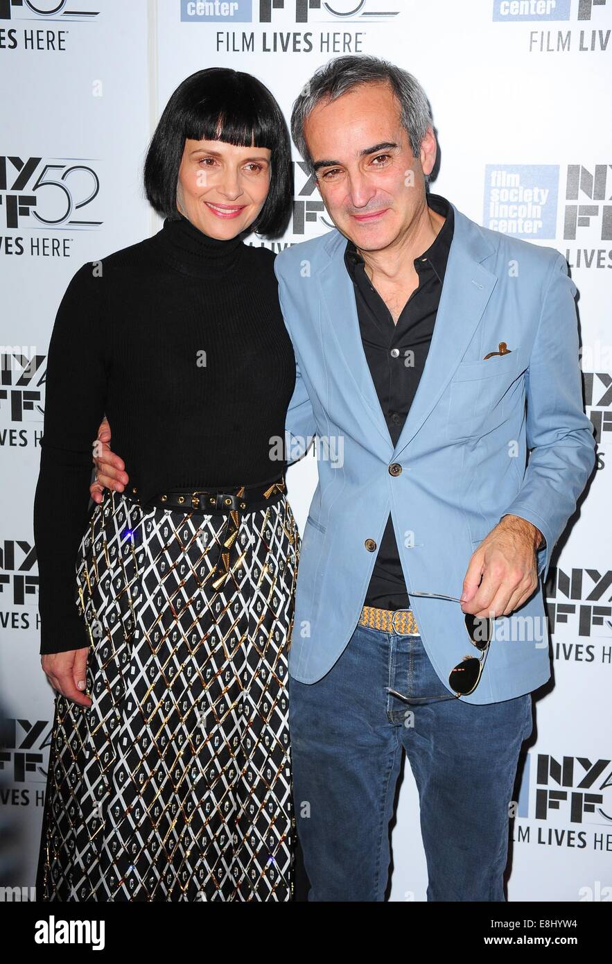 New York, USA. 8th October, 2014. Juliette Binoche, Olivier Assayas at arrivals for CLOUDS OF SILS MARIA Premiere at the 52nd New York Film Festival, Alice Tully Hall at Lincoln Center, new, NY October 8, 2014. Photo By: Gregorio T. Binuya/Everett Collection/ Alamy Live News Stock Photo
