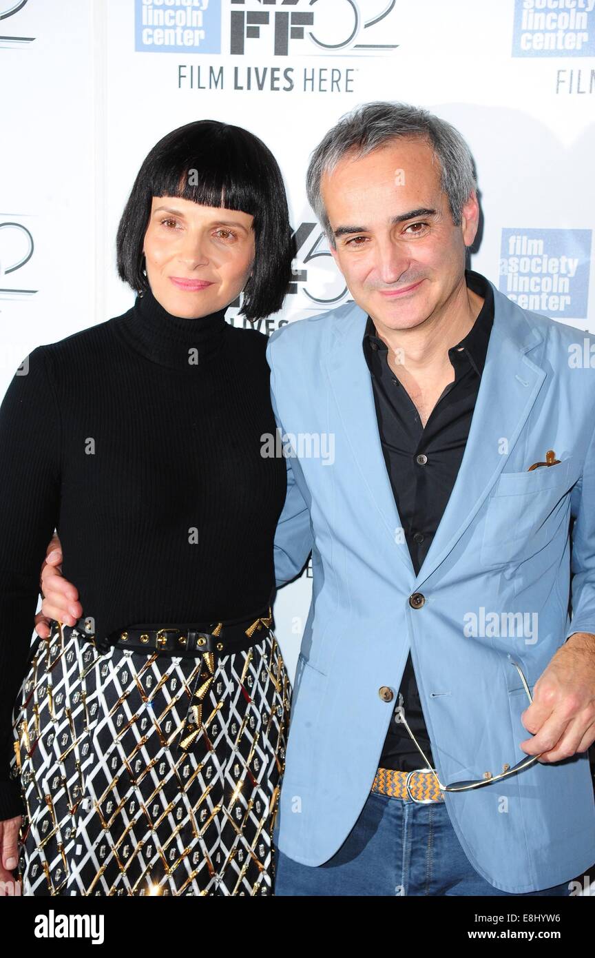 New York, USA. 8th October, 2014. Juliette Binoche, Olivier Assayas at arrivals for CLOUDS OF SILS MARIA Premiere at the 52nd New York Film Festival, Alice Tully Hall at Lincoln Center, new, NY October 8, 2014. Photo By: Gregorio T. Binuya/Everett Collection/ Alamy Live News Stock Photo