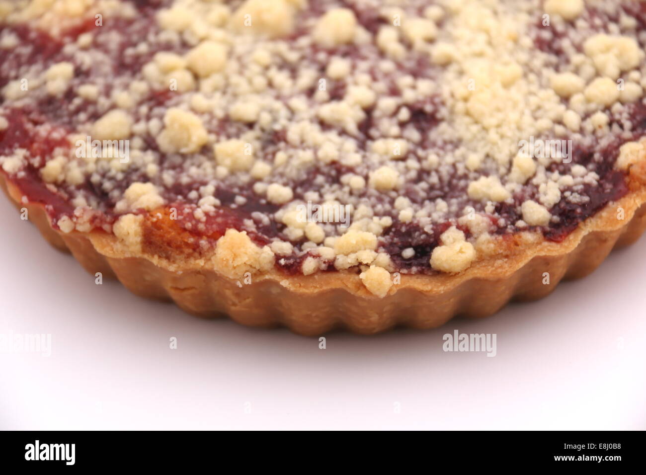 Delicious homemade cherry pie on white background Stock Photo - Alamy