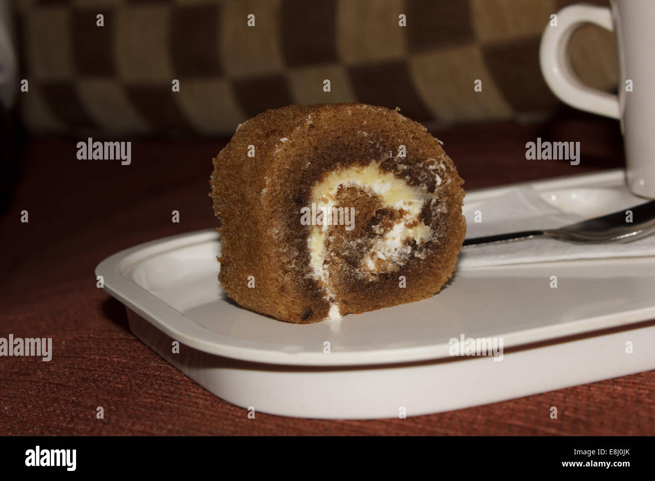 Jam roll cake Stock Photo