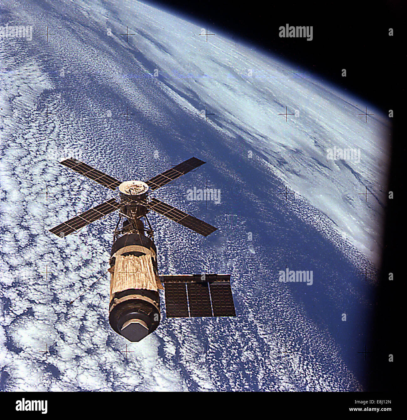 REF: JSC-SL4-143-4704 Skylab In Orbit,Cluster Skylab in Orbit Stock Photo