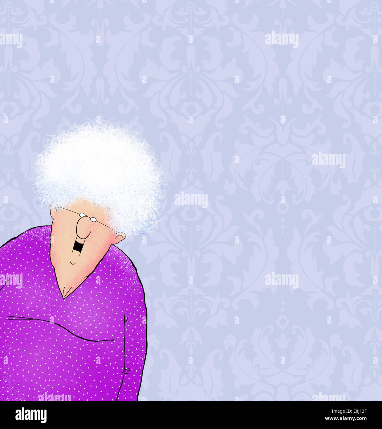 Cartoon old lady hi-res stock photography and images - Alamy