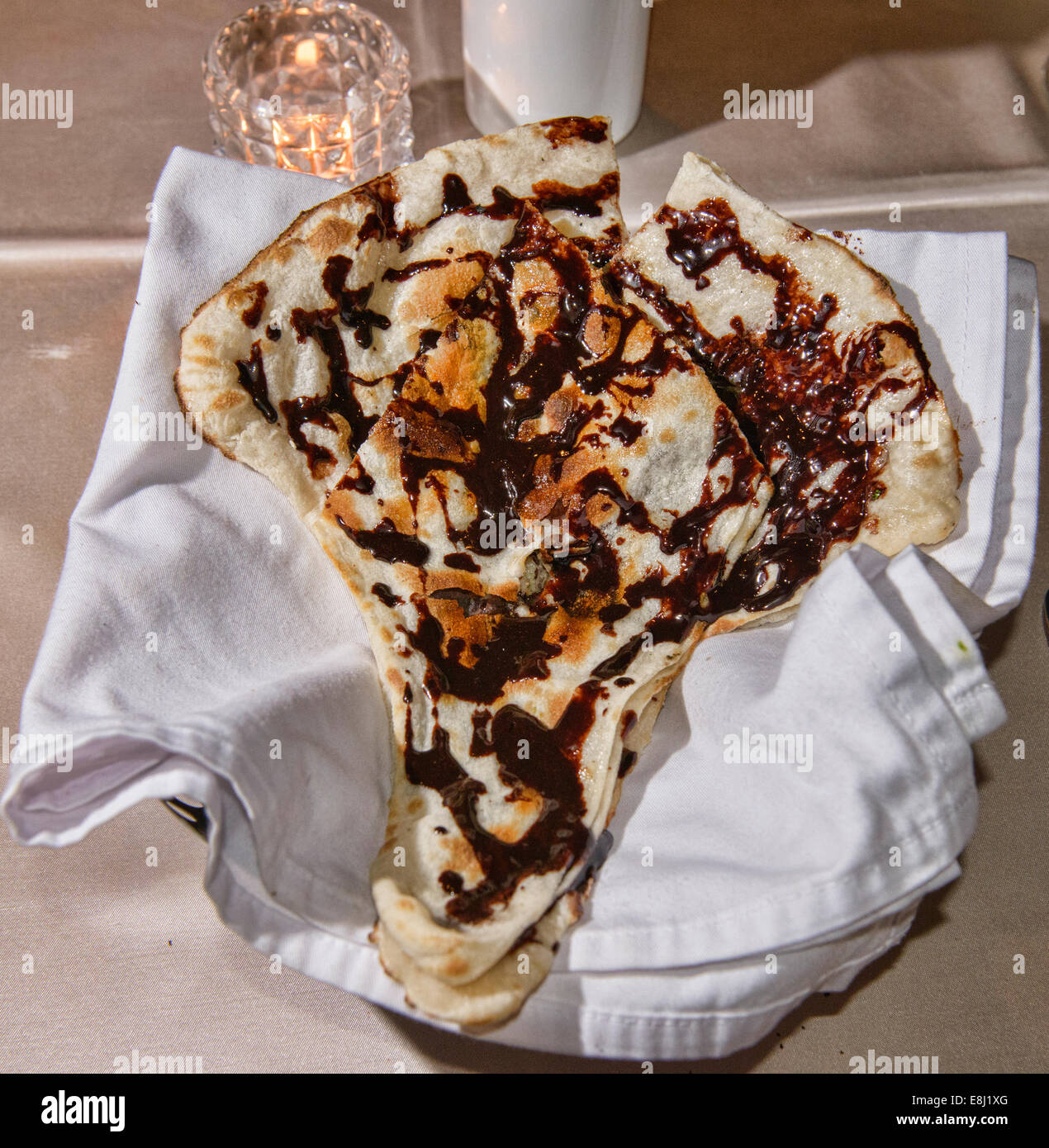 delicious chocolate naan bread Stock Photo Alamy