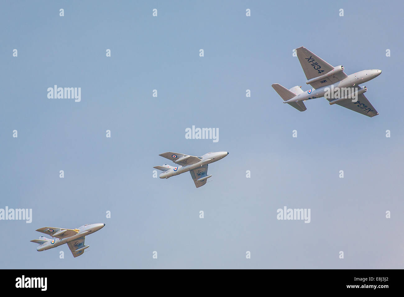 Canberra and Hawker Hunter display at the Goodwood Revival 2014, West