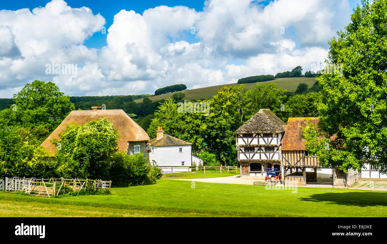 Weald and Downland museum in the Sussex countryside, West Sussex UK Stock Photo