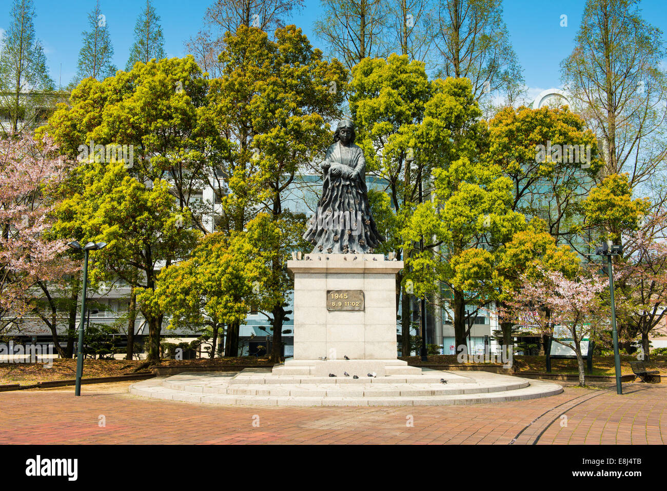 Statue to the women victims of the atomic bomb, Nagasaki, Japan Stock Photo