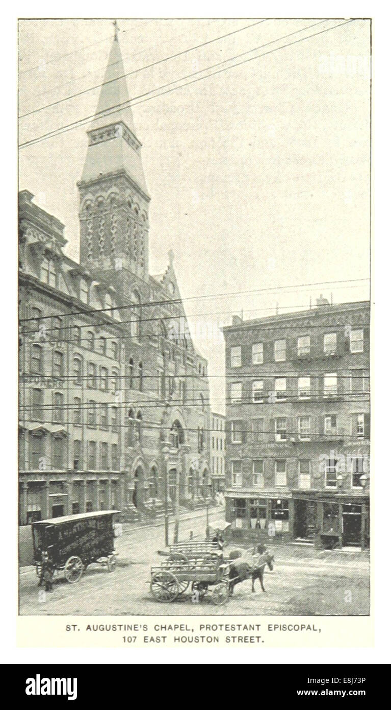 (King1893NYC) pg353 ST. AUGUSTINE'S CHAPEL, PROTESTANT EPISCOPAL, 107 EAST HOUSTON STREET Stock Photo