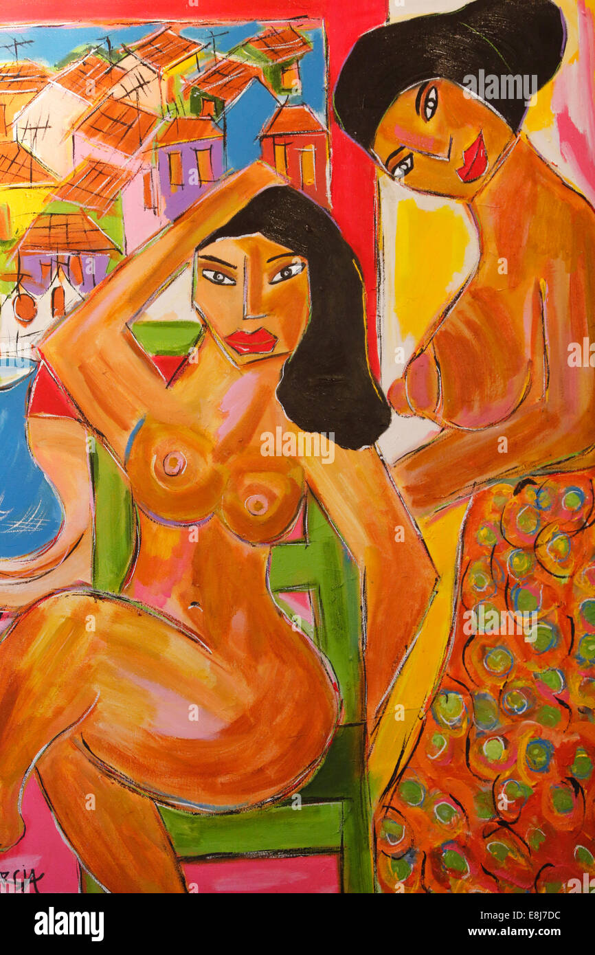 Brazilian painting by Dina Garcia Stock Photo