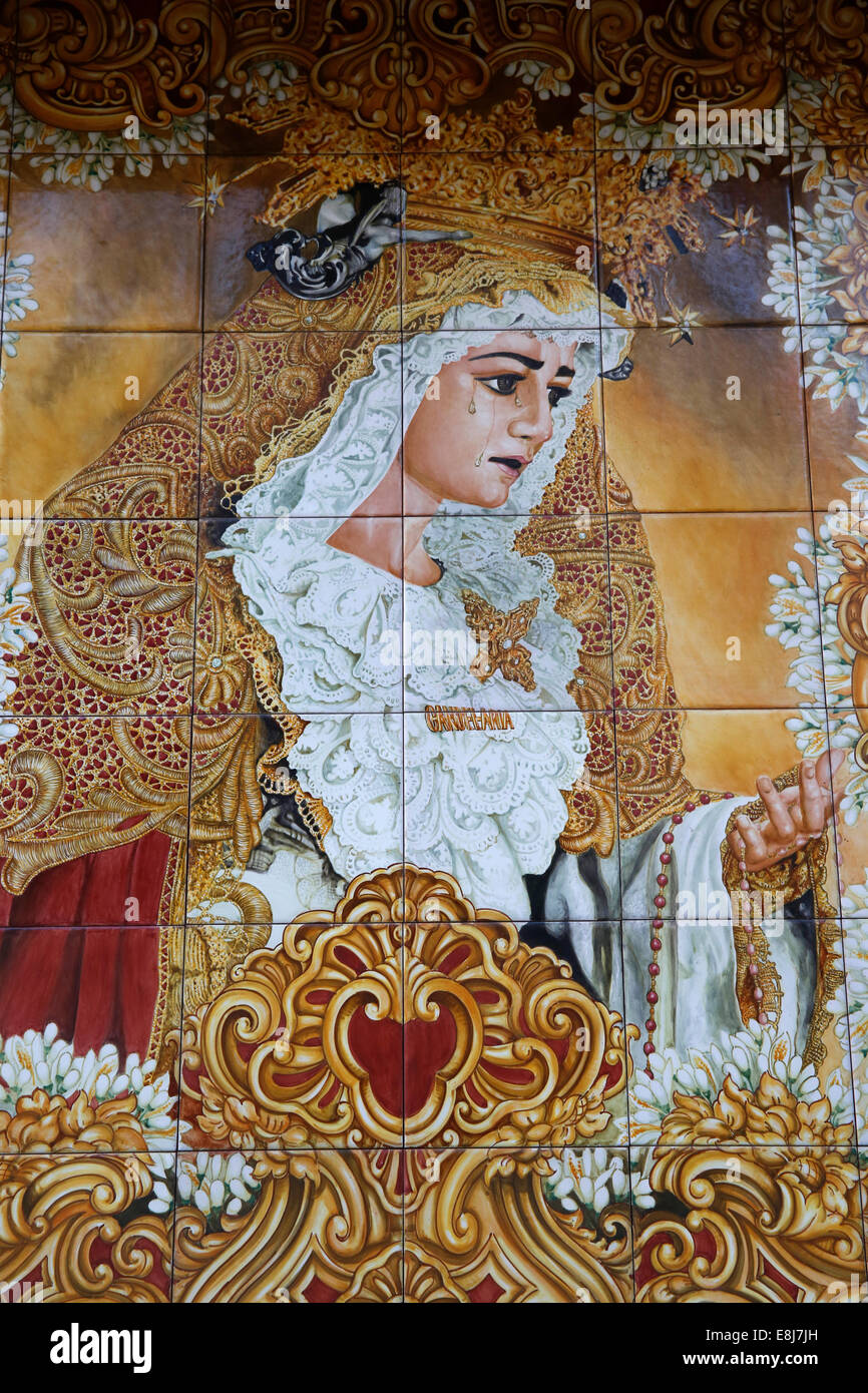 Virgin Mary mosaic Stock Photo - Alamy