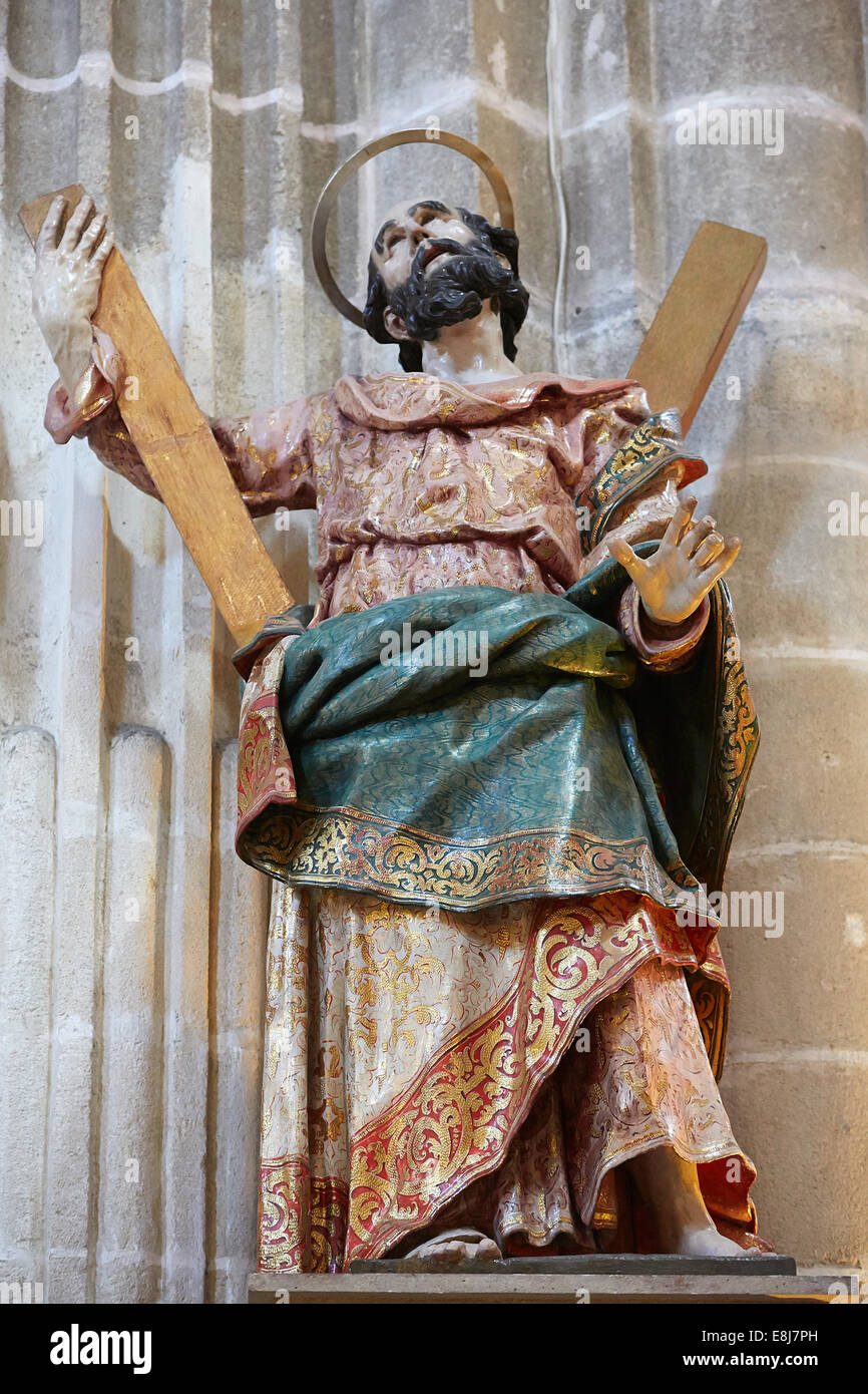 Statue of Saint Andrew in Jerez cathedral (Antigua Colegiata de San