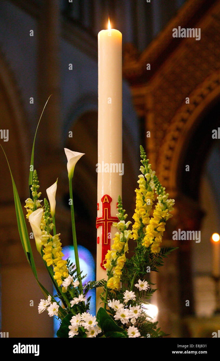 Easter candle Stock Photo