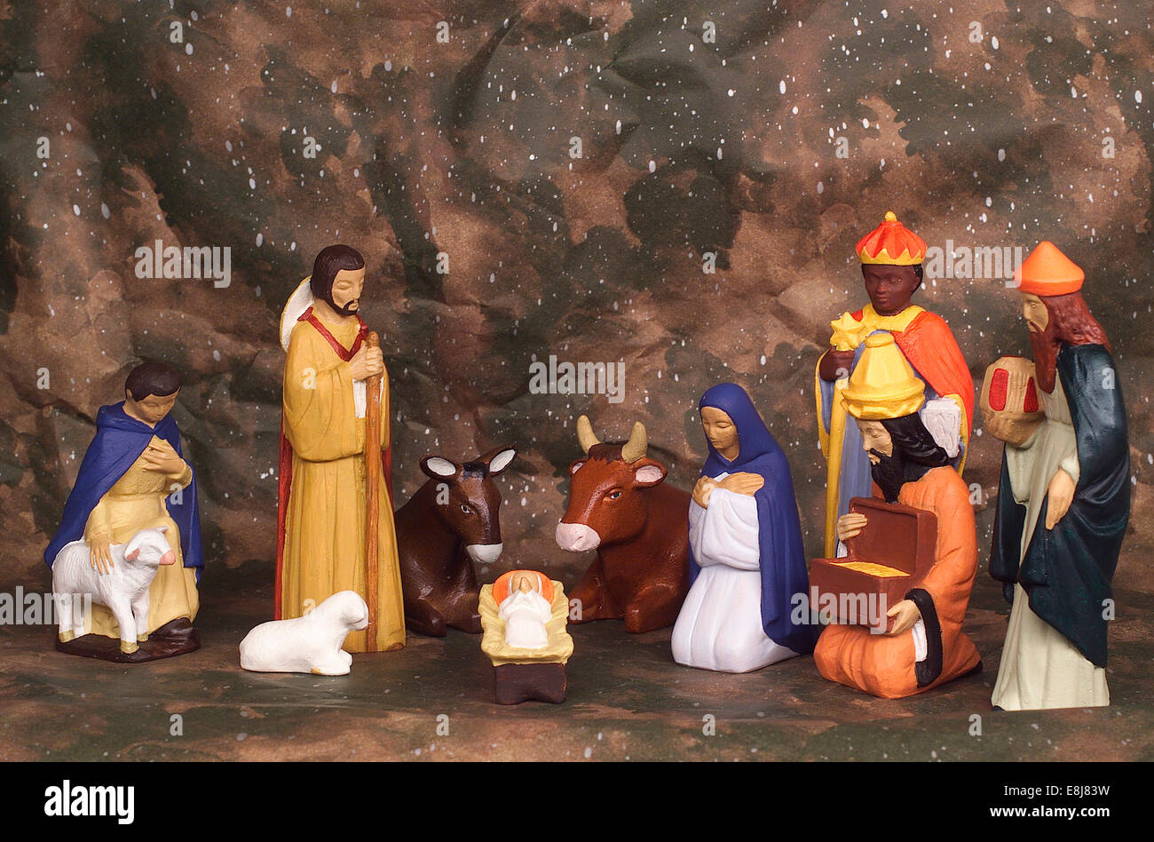 Nativity. Adoration of the kings Stock Photo - Alamy