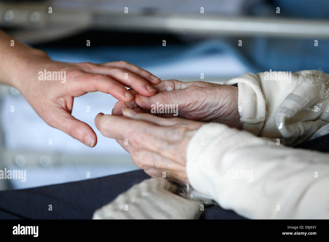 Geriatric services. Elder life at Hospital. Stock Photo