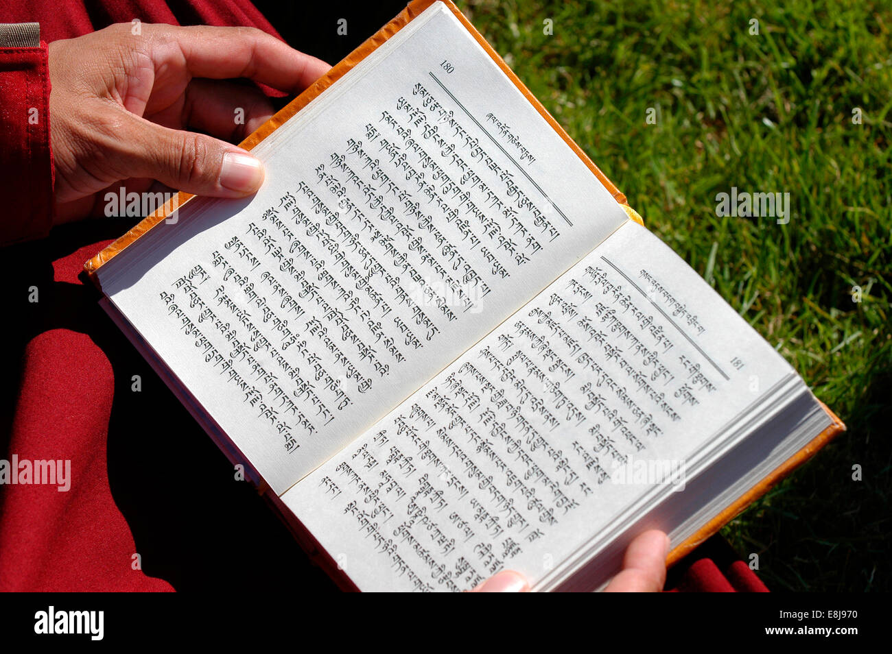 Buddhist text Stock Photo