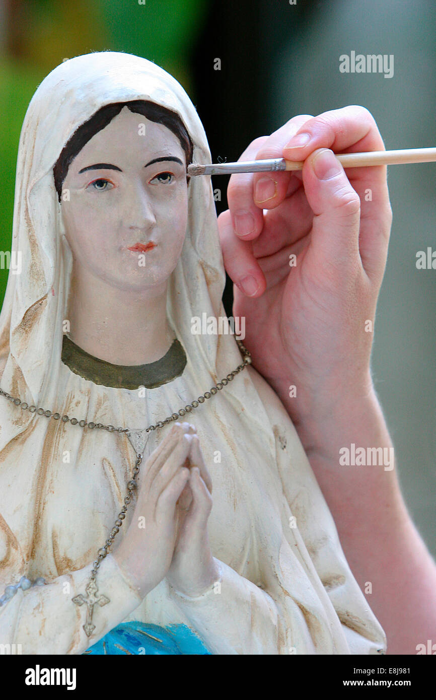 Statue restoration Stock Photo