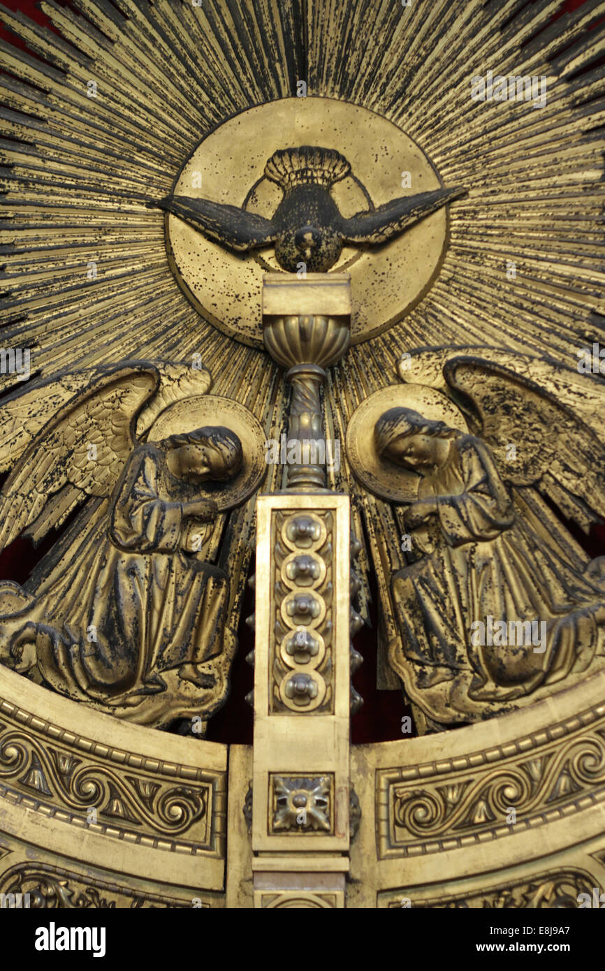 Holy spirit and  angels. Church of St. Stephen of the Bulgars. Stock Photo
