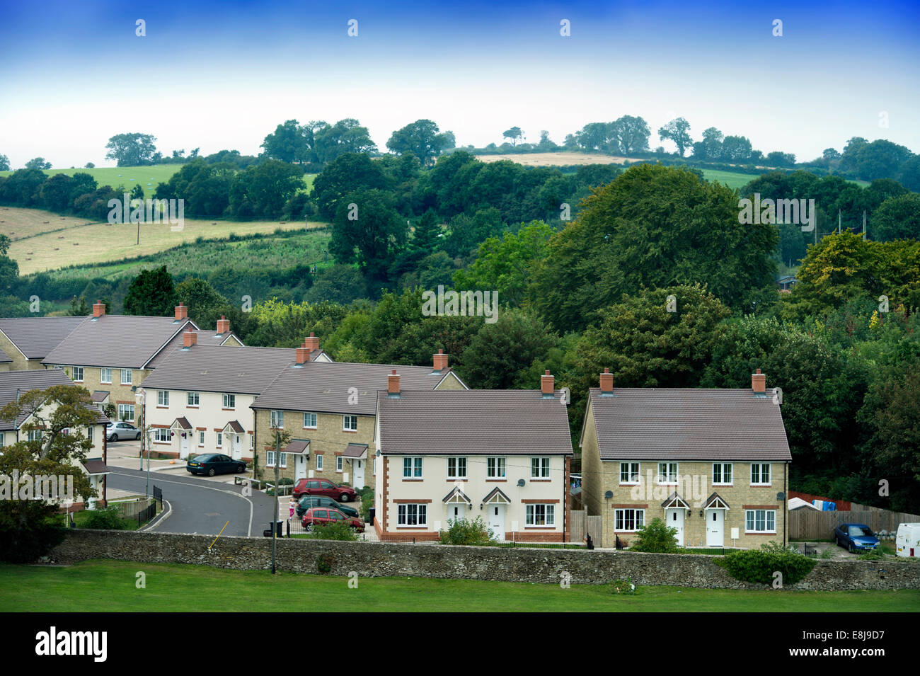 A new housing estate on the outskirts of the Somerset village of Bruton