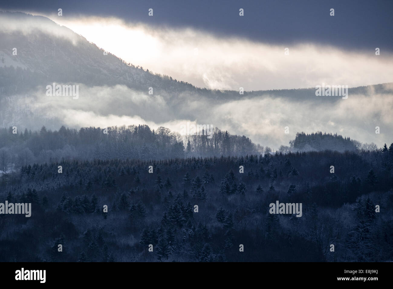 Snow-covered mountains. Stock Photo
