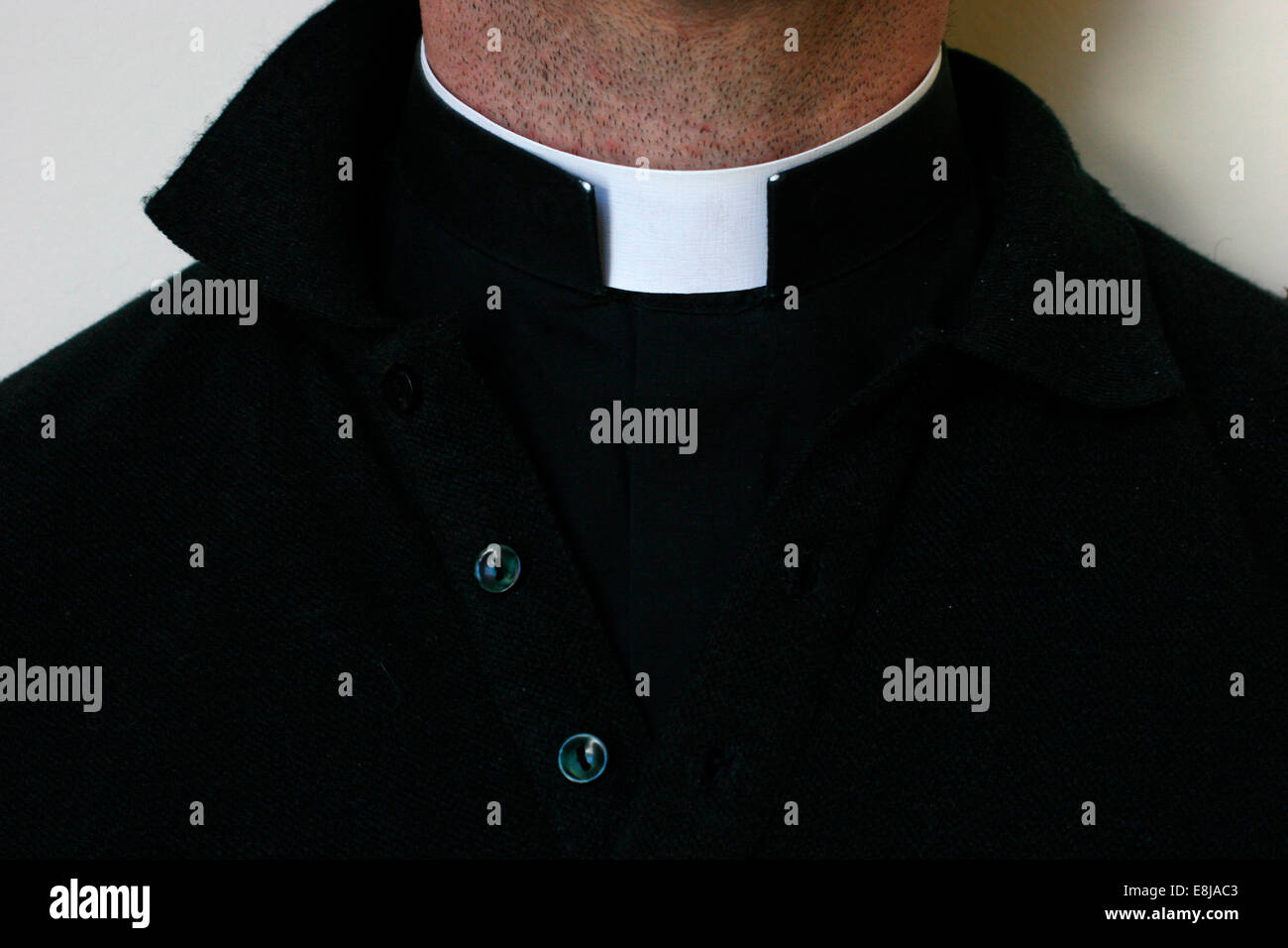 Clergyman's collar Stock Photo