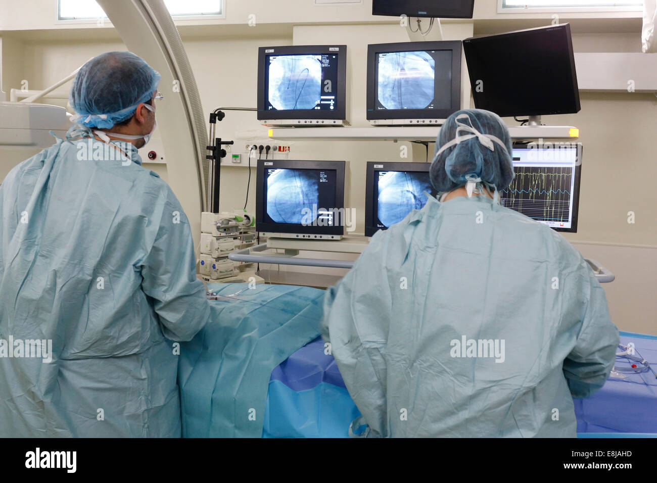 Heart surgery (catheterism) Stock Photo