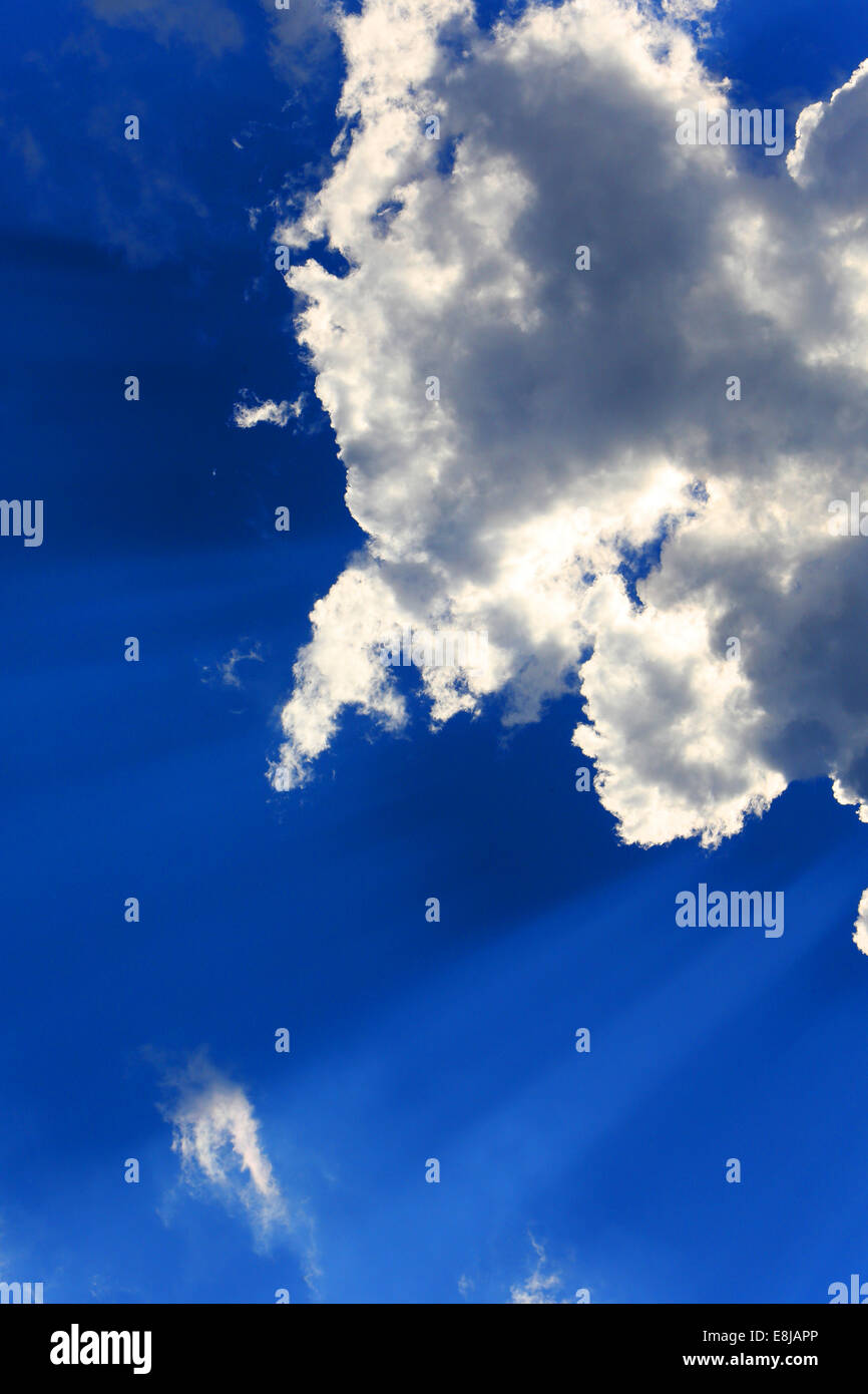 Rays of sun through the clouds Stock Photo Alamy