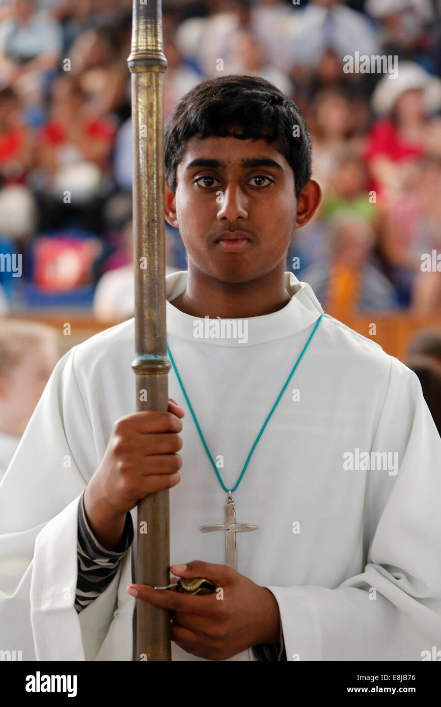 Catholic altar boy Stock Photo Alamy
