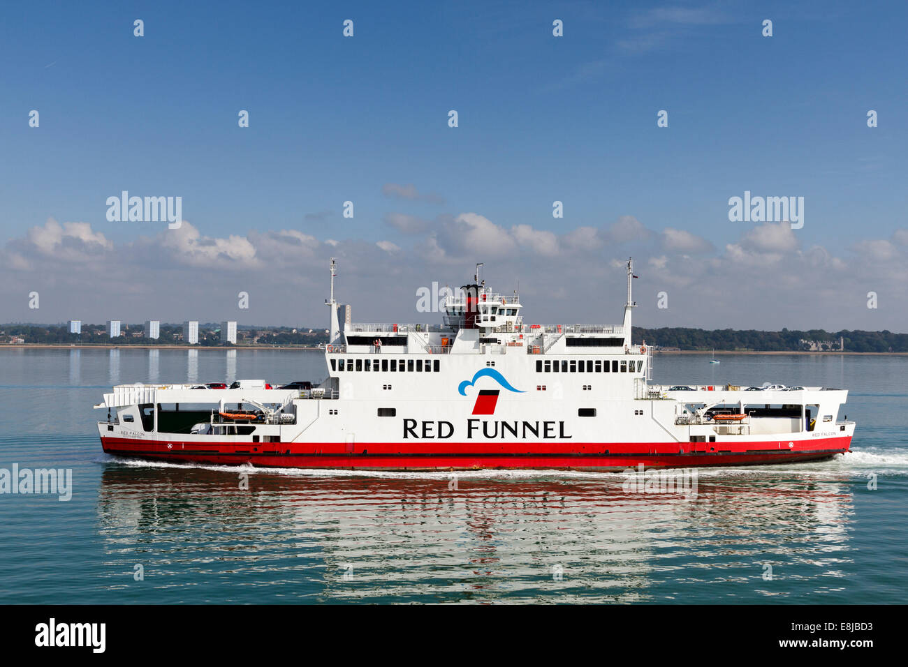 Red Funnel car ferry ,the Solent, Southampton, England, UK Stock Photo