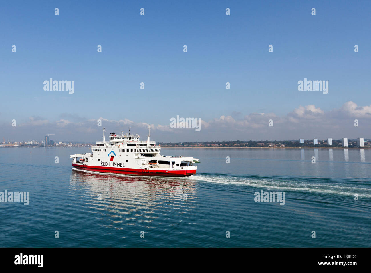 Red Funnel car ferry ,the Solent, Southampton, England, UK Stock Photo