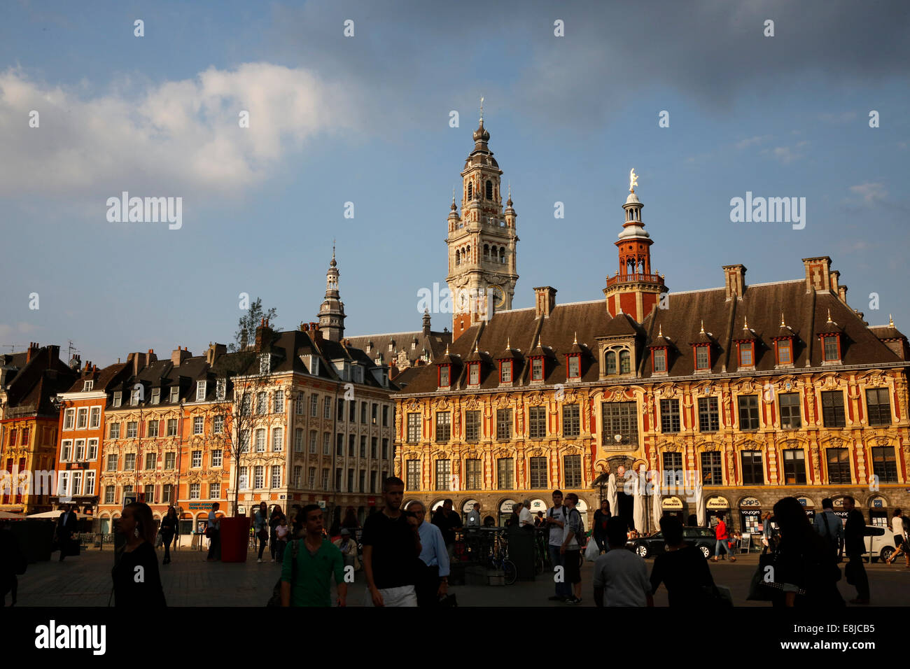 Lille Grand Place. Old stock market. Stock Photo