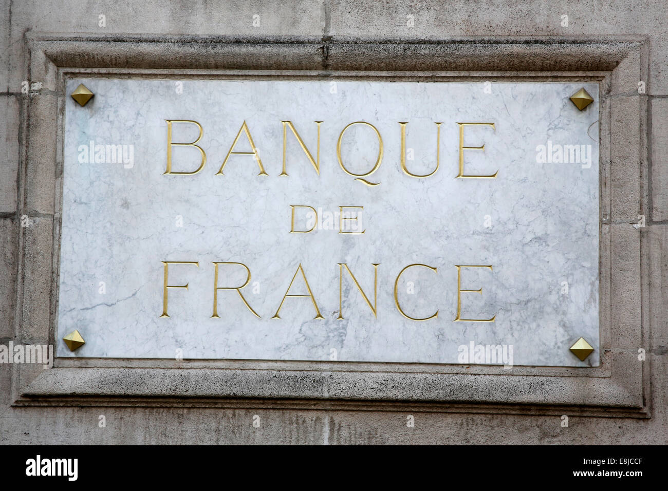 Banque de France sign Stock Photo - Alamy