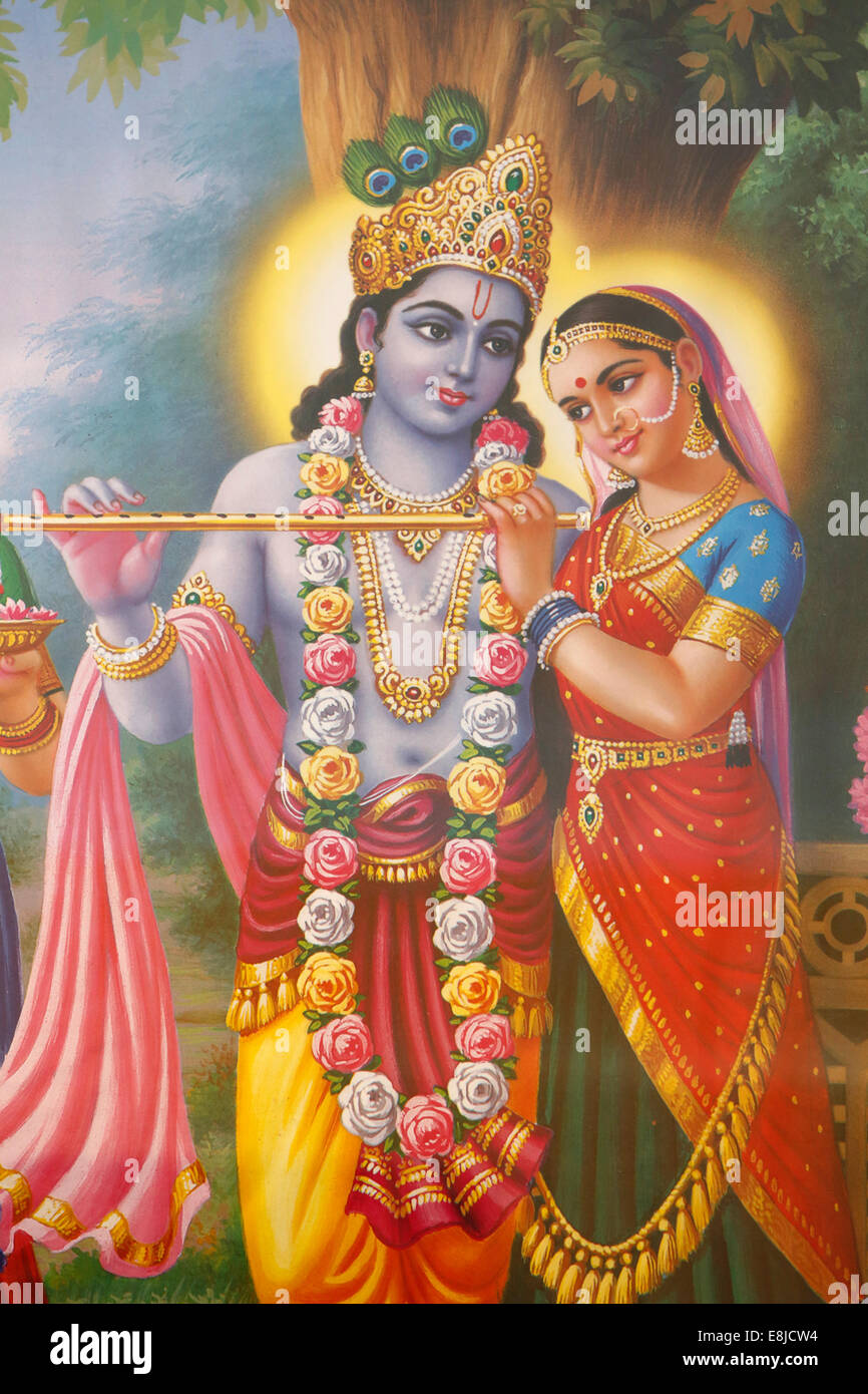 Krishna and Radha Stock Photo