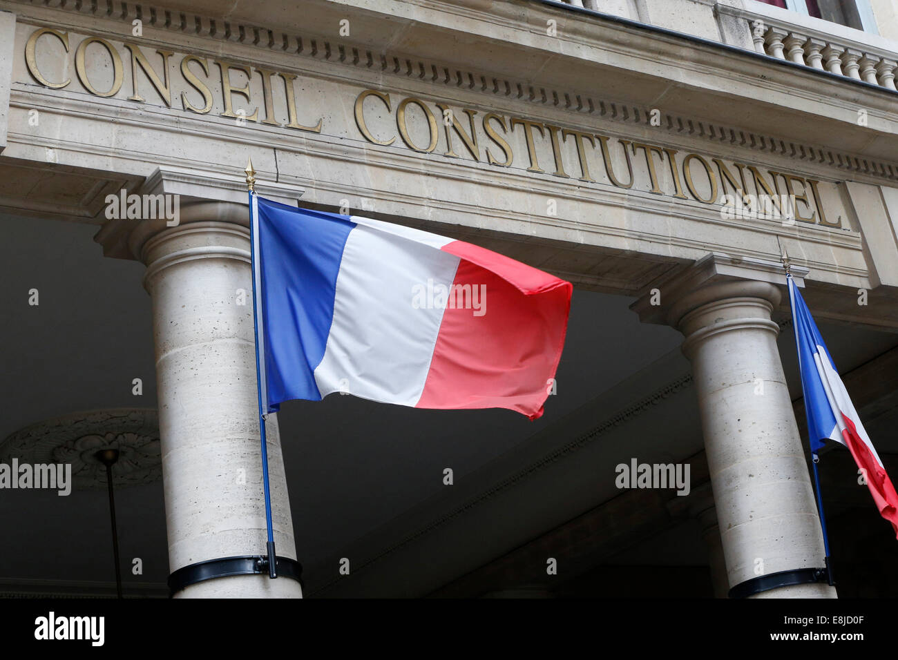 French Counstitutional Council. French flag. Stock Photo