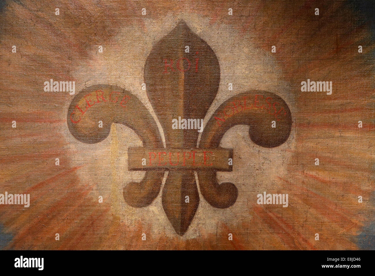 Painting depicting a Fleur de lys. Carnavalet Museum in Paris. Stock Photo