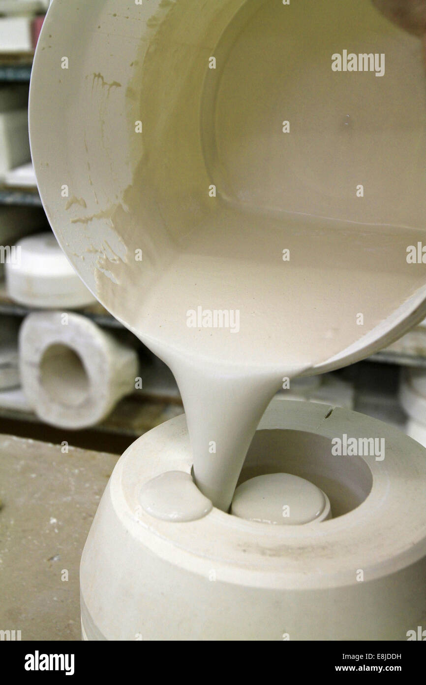 Preparing a mold. Workshop staff. Stock Photo