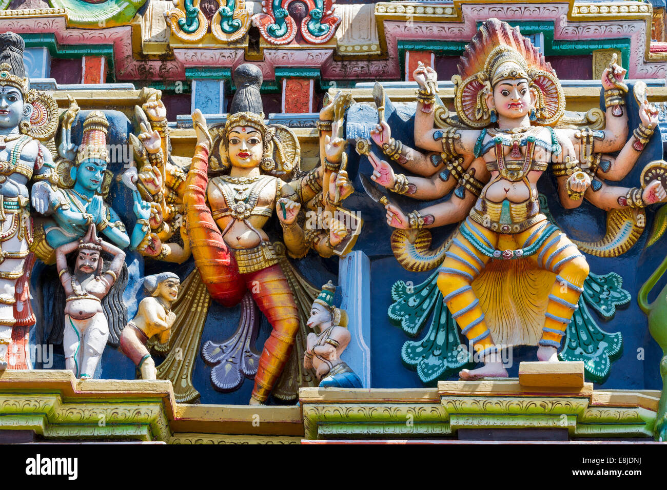 MEENAKSHI AMMAN TEMPLE VERY DETAILED VIEW OF THE STATUES OF DEMONS ...