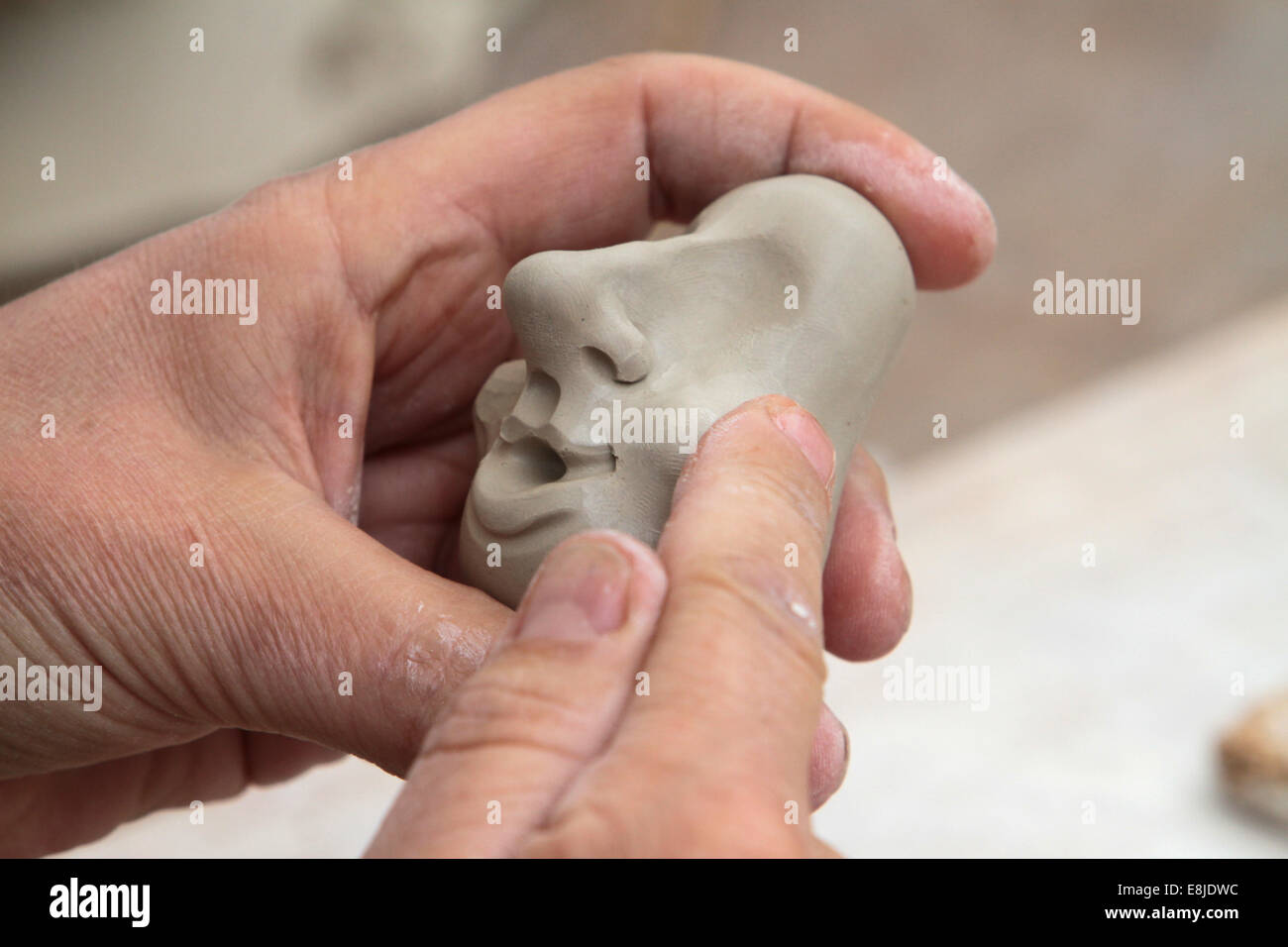 Modelling of a figurine. Stock Photo