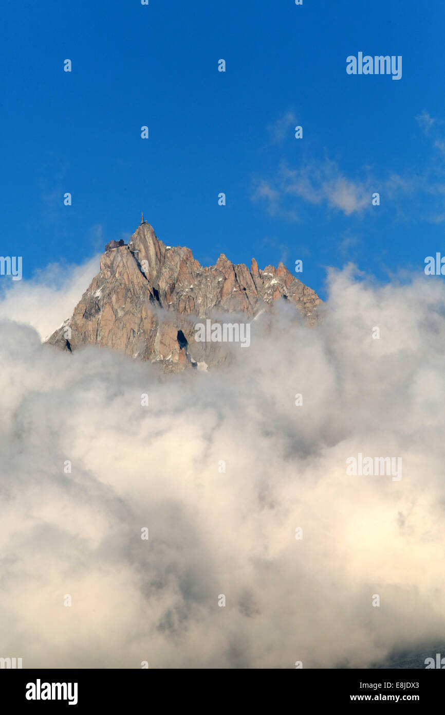 Aiguille du Midi in the french Alps Stock Photo - Alamy