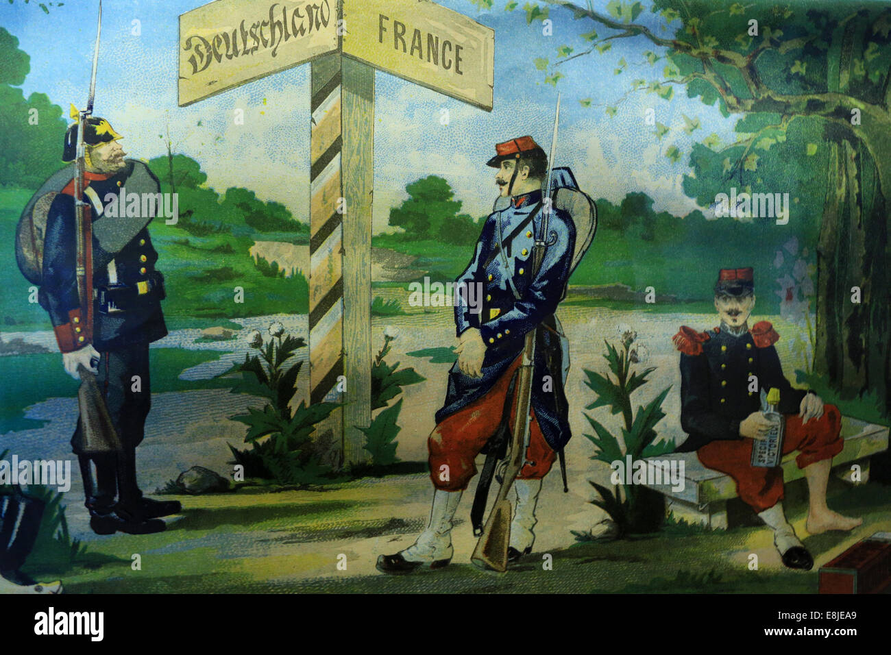 Order Belgian bilingual mobilization. Belgium, July 31, 1914. The Museum of the Great War. Meaux. Stock Photo